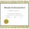 Printable Award Templates – Colona.rsd7 Within Free Printable Certificate Of Achievement Template