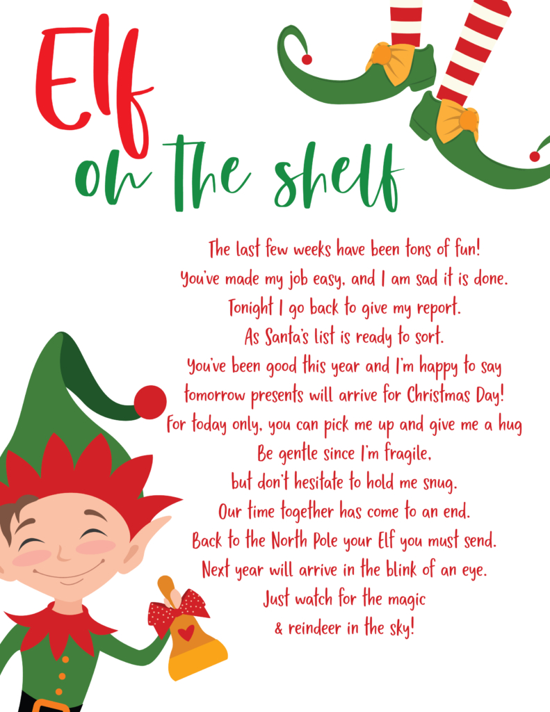 Printable Elf On The Shelf Goodbye Letter – This Worthey Regarding Elf On The Shelf Goodbye Letter Template