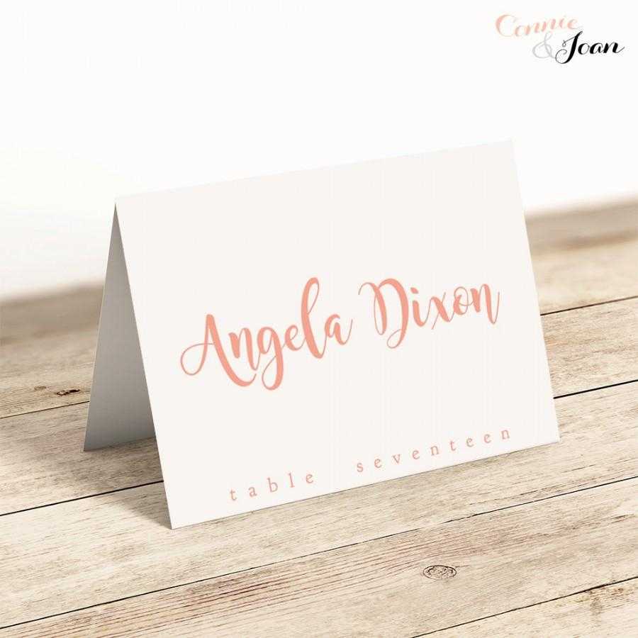 Printable Folded Place Cards Table Name Cards Template Pertaining To Foldable Card Template Word