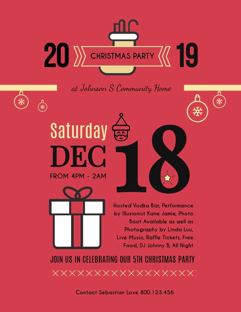 Product Sell Sheet Templates | Customize & Download | Visme Regarding Free Christmas Party Flyer Templates