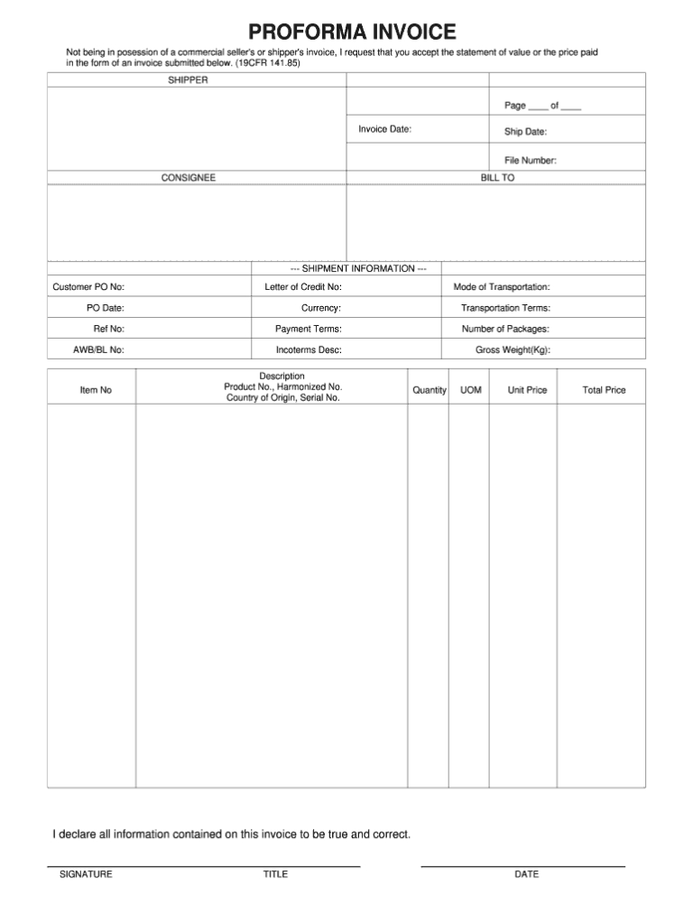 fedex commercial invoice pdf form