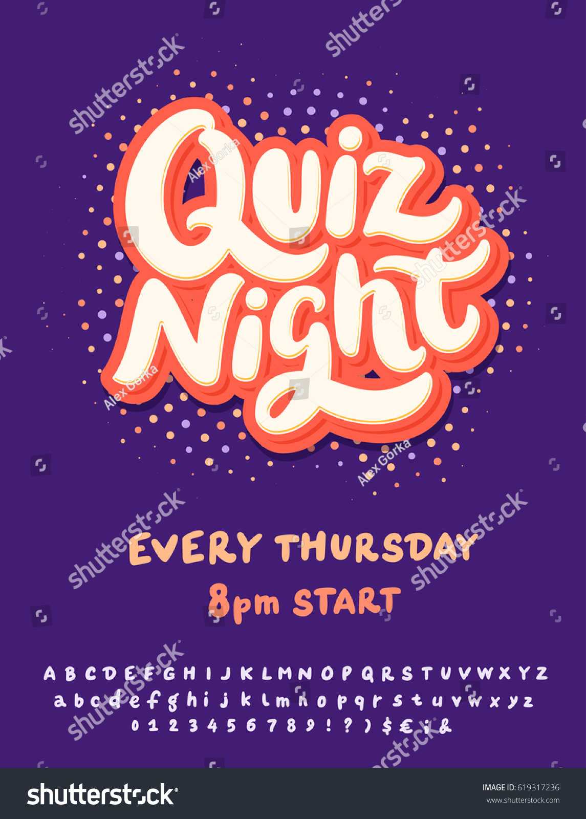 Quiz Night Poster Template Stock Vector (Royalty Free) 619317236 With Free Trivia Night Flyer Template