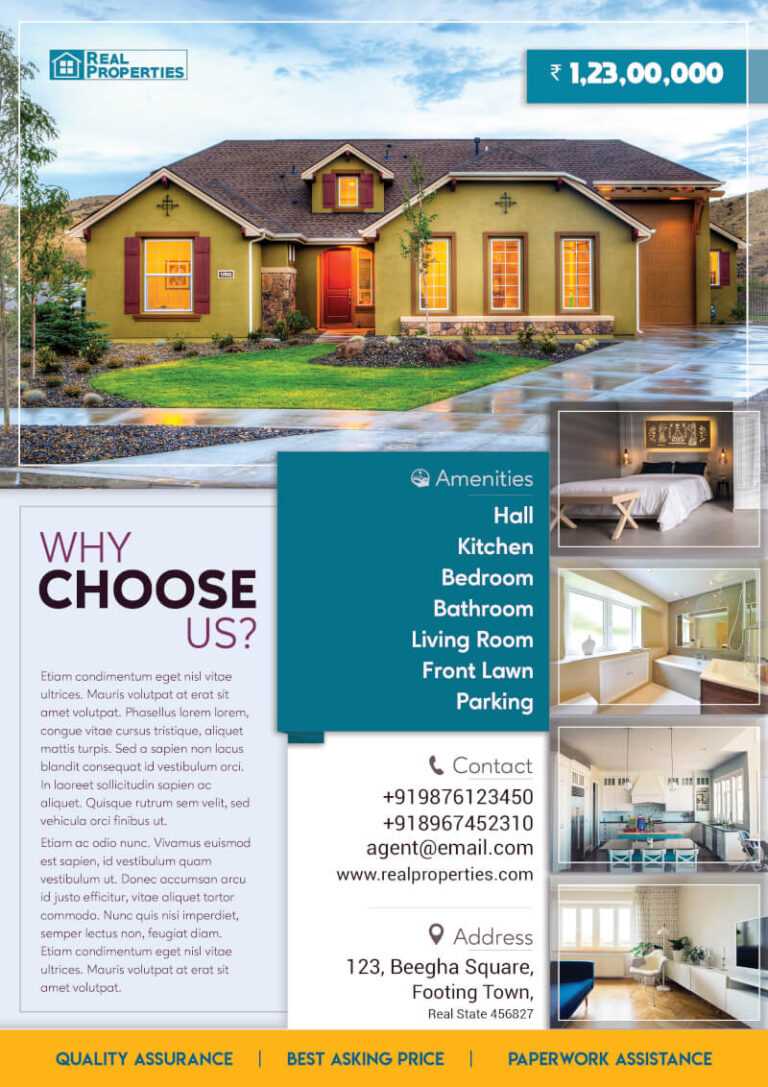 Real Estate Flyer Social Media Free Psd Template With For Sale By 