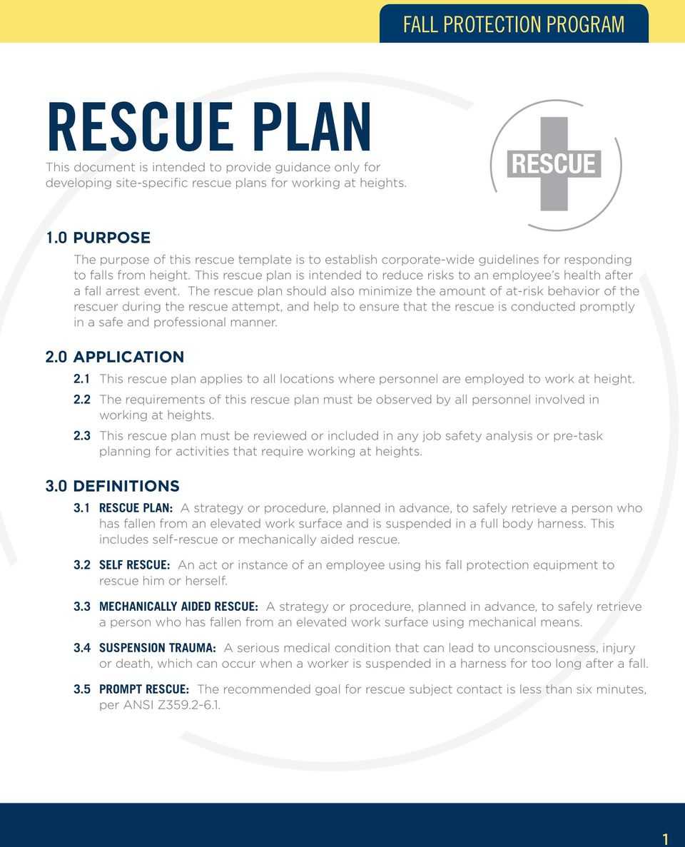 Rescue Plan Fall Protection Program – Pdf Free Download With Fall Protection Plan Template