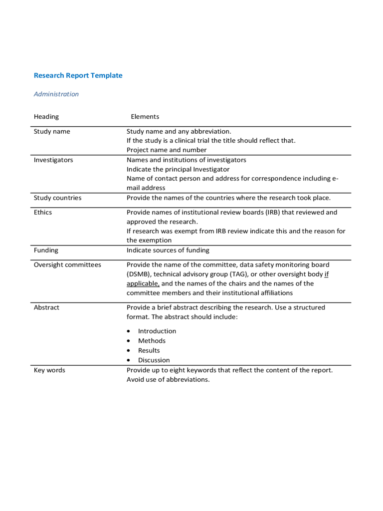 Research Report Template – Usaid Learning Lab Free Download Throughout Dsmb Report Template
