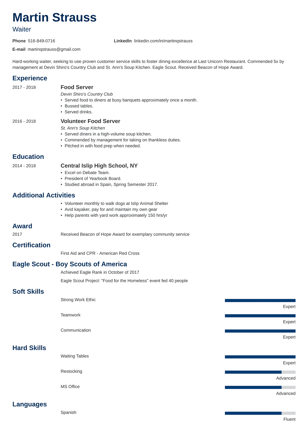 Resume Examples For Teens: Templates, Builder & Guide [Tips] In First Time Resume Templates