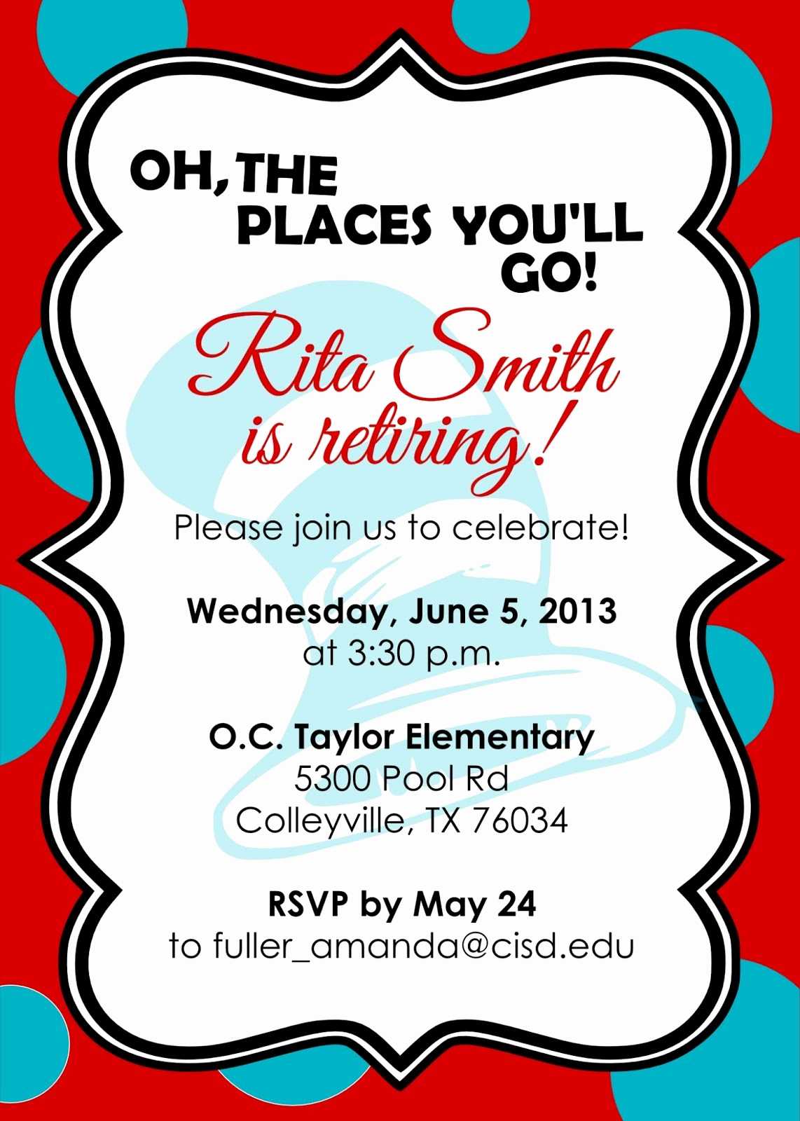 Retirement Party Invitation Template Free Download In Free Retirement Templates For Flyers
