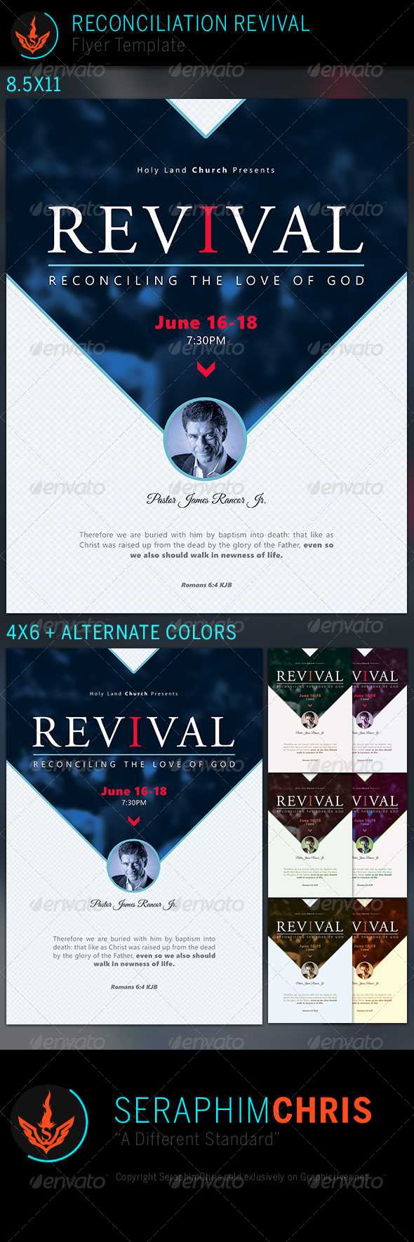 Revival Flyer Graphics, Designs & Templates From Graphicriver Inside Free Church Revival Flyer Template