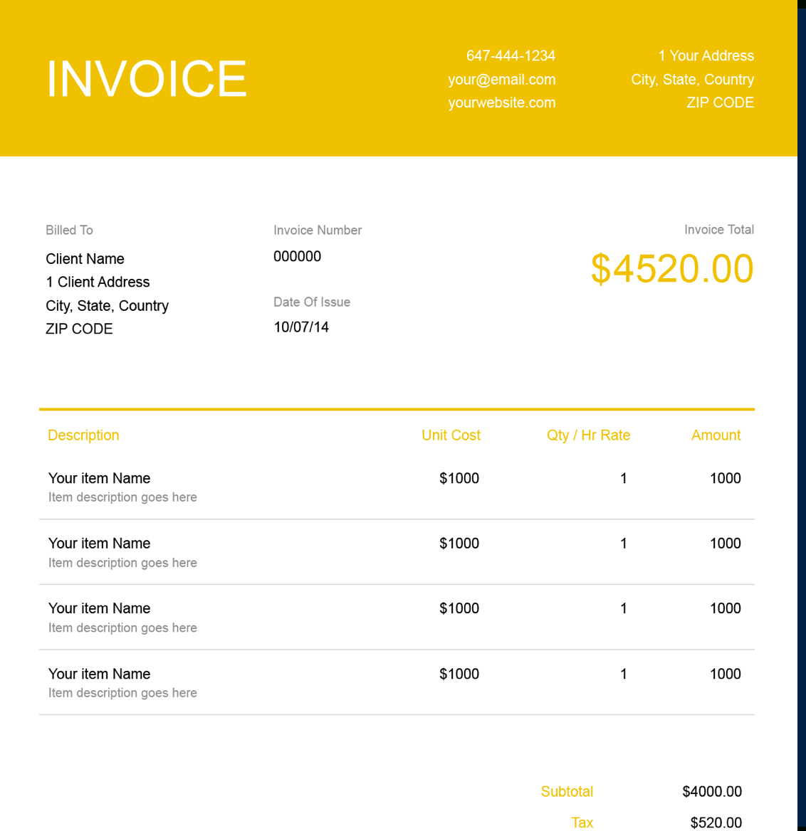 Roofing Invoice Template | Free Download | Send In Minutes Intended For Free Roofing Invoice Template