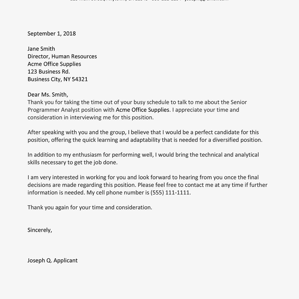 Sample Job Interview Follow Up Letter / Email Within Follow Up Email After Interview Template