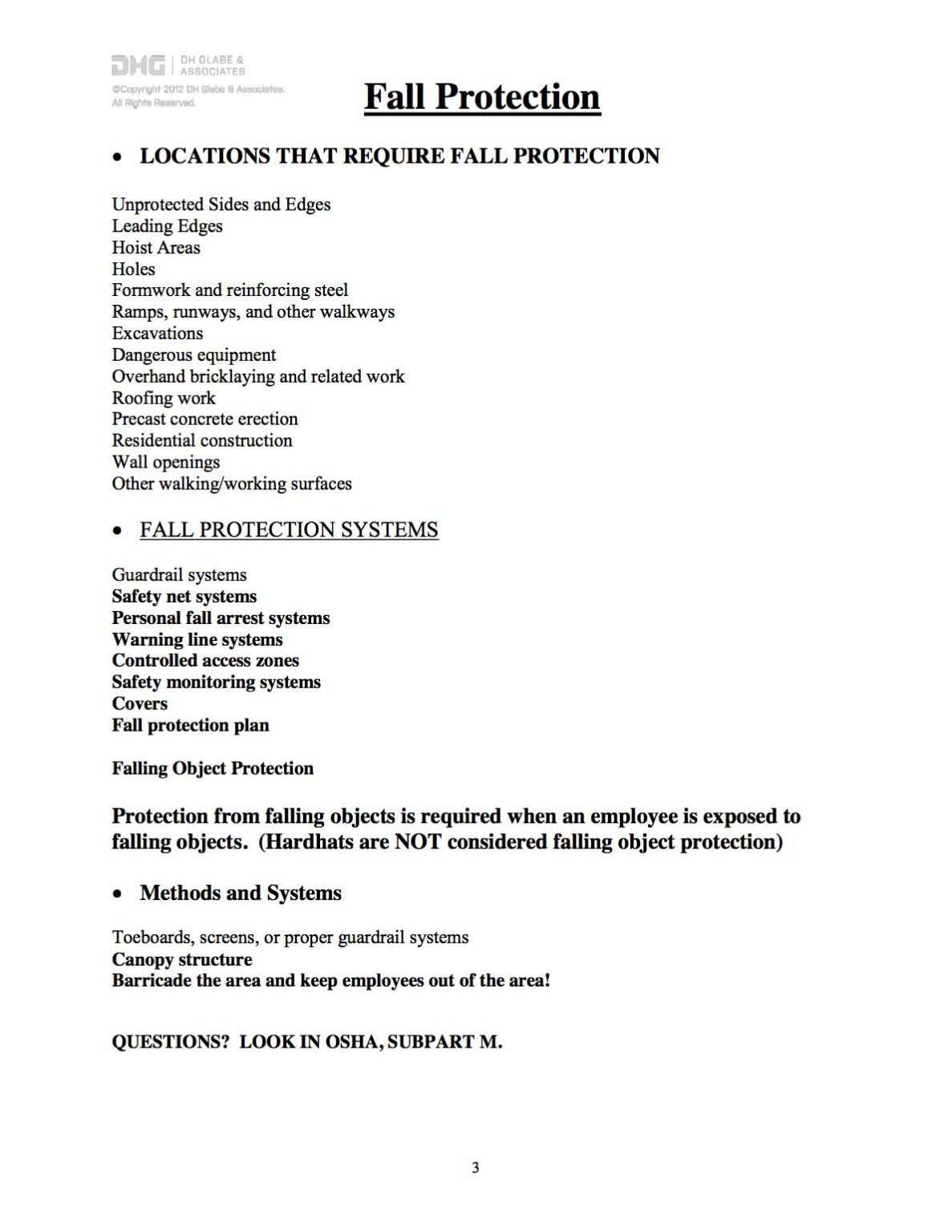 Sample Scaffold Erector Fall Protection Plan Dh Glabe Intended For 