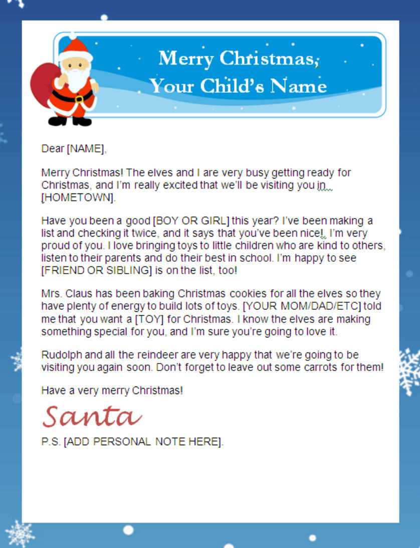 Santa Sample Letters – Baby's First Christmas Letter From For Dear Santa Template Kindergarten Letter
