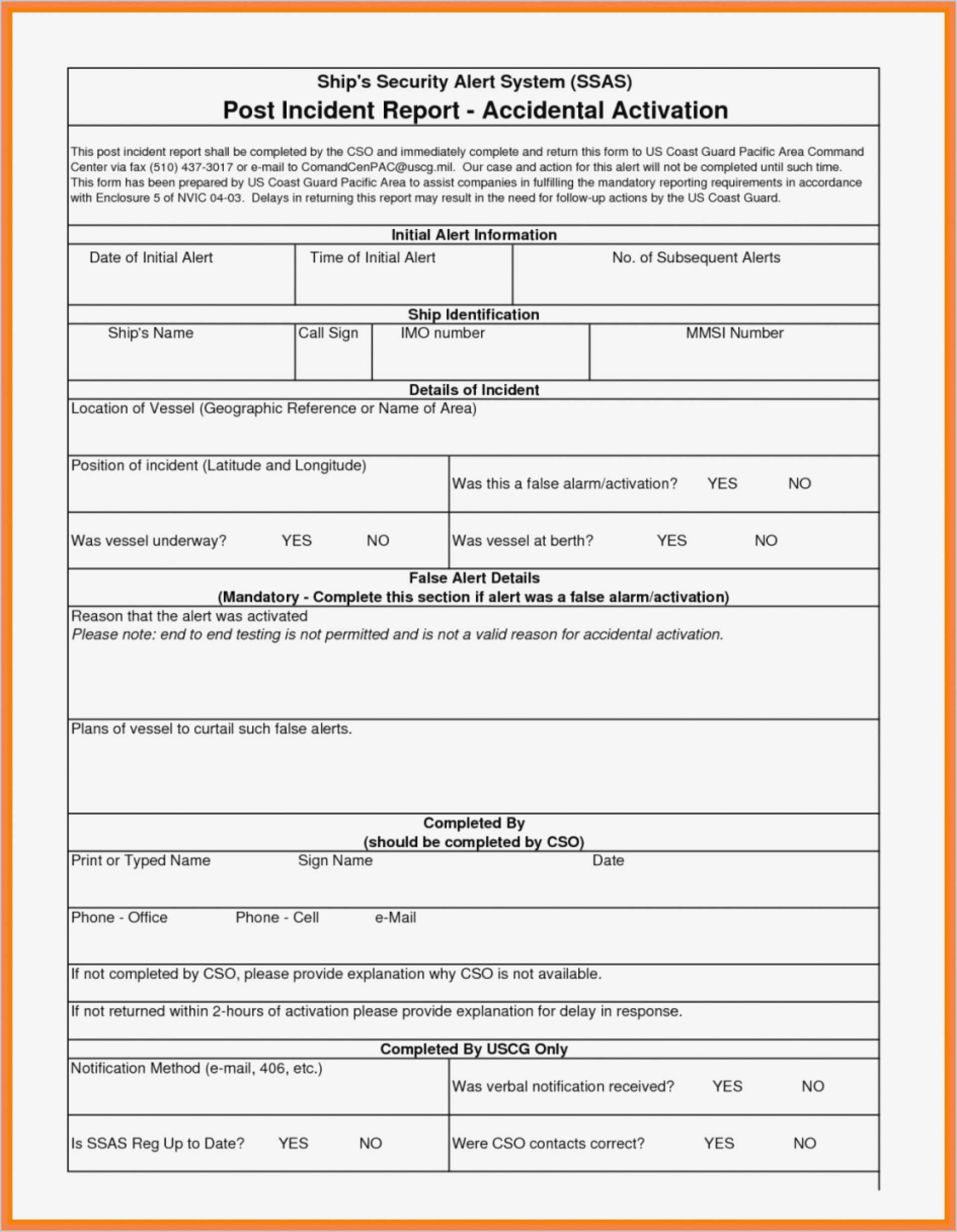 Security Officer Incident Report Sample – Templates : Best With Computer Incident Report Template