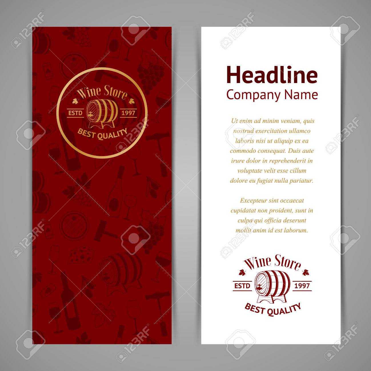 Set Of Business Cards. Templates For Wine Company In Company Business Cards Templates