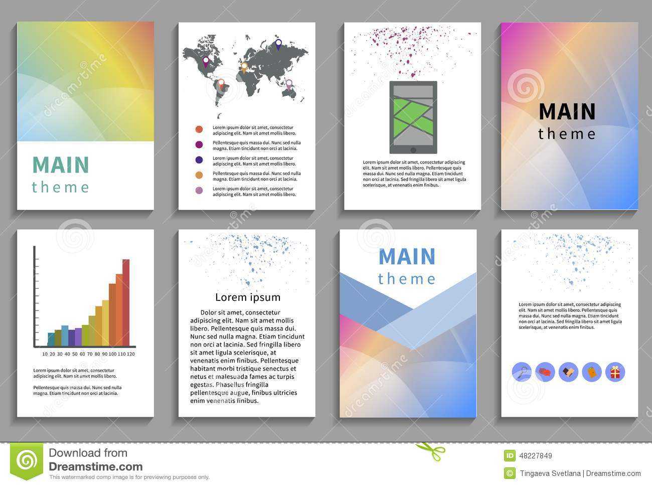 Set Of Flyer, Brochure Design Templates Stock Vector Pertaining To Free Online Flyer Design Template