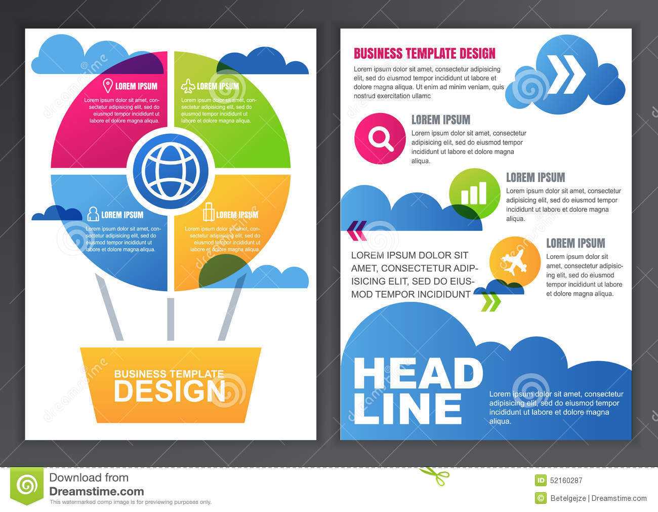 Set Of Vector Design Template For Business, Brochure, Flyer In Design Flyers Templates Online Free