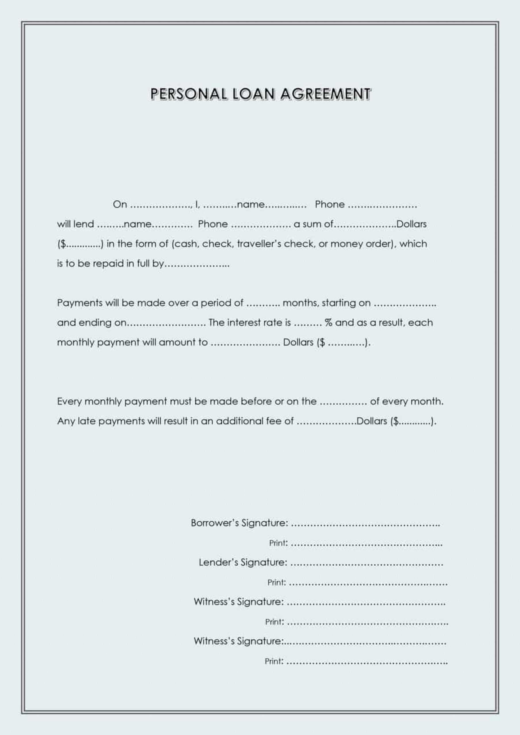 Simple Loan Agreement Free – C Punkt For Convertible Loan Note Template