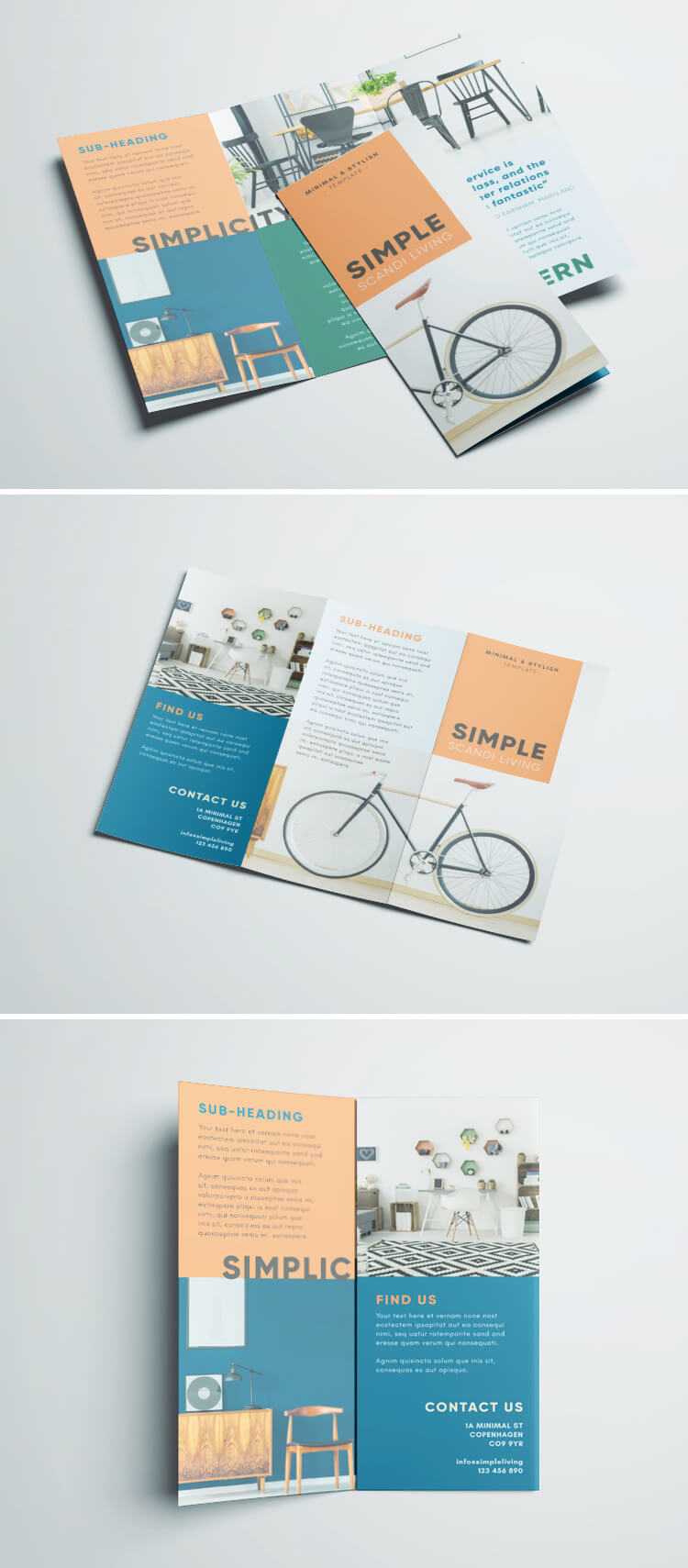 Simple Tri Fold Brochure | Free Indesign Template For Free Brochure Template Downloads
