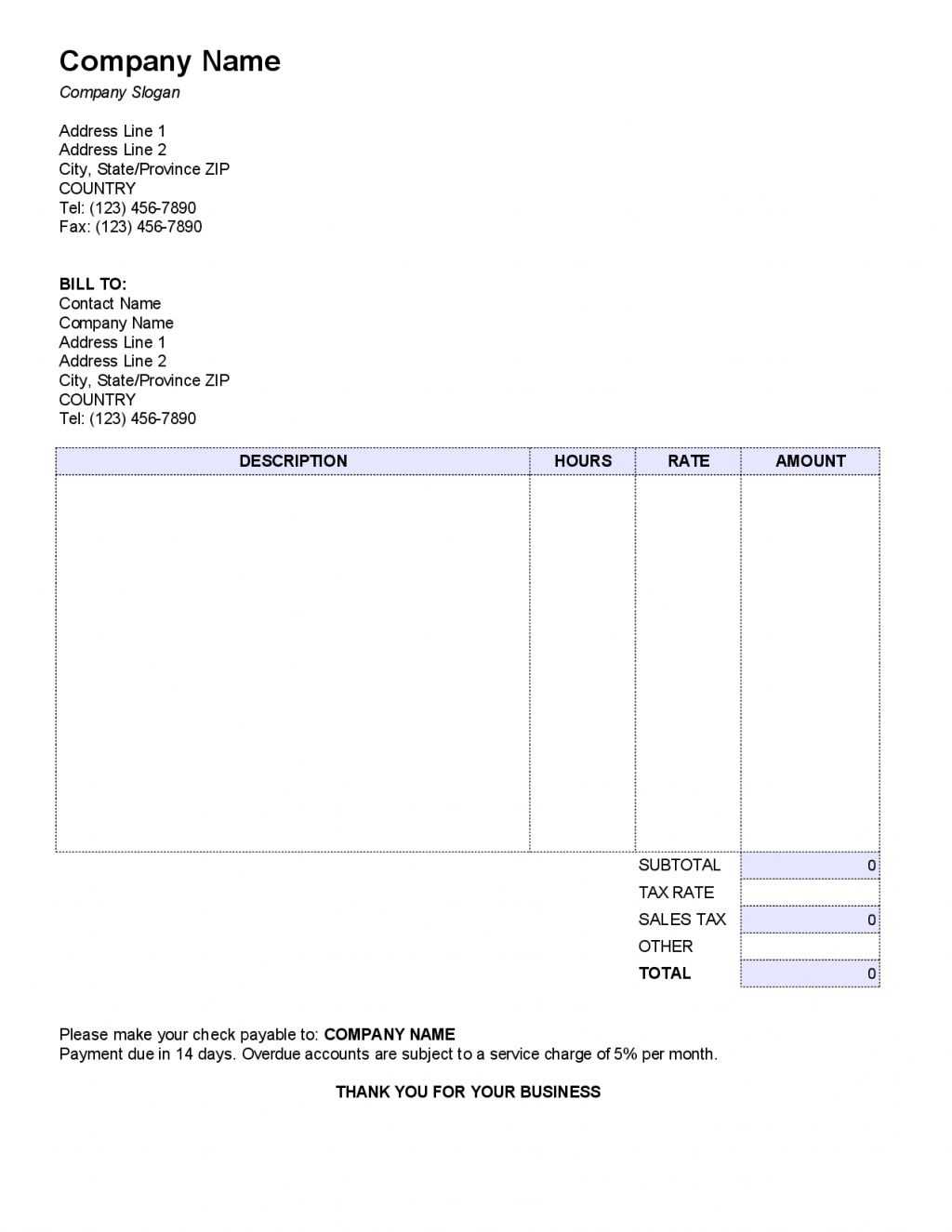 Small Business Invoices | Printable Paper Invoices With Regard To Free Business Invoice Template Downloads