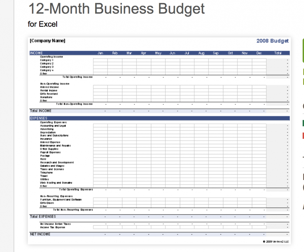 Small Iness Spreadsheet For Income And Expenses Xls Throughout Free Small Business Budget Template Excel