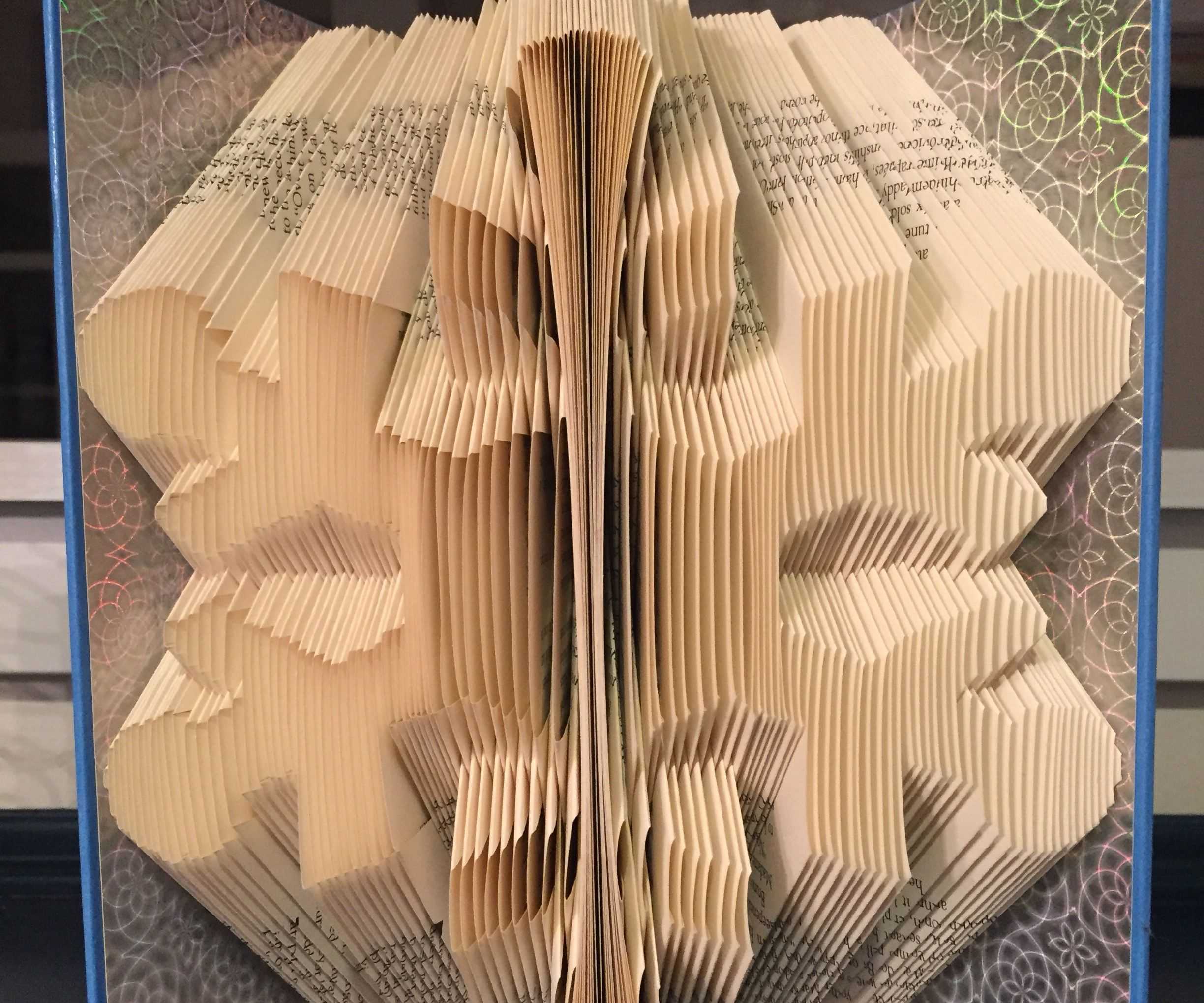Snowflake Book Folding Pattern. Book Art Tutorial Using Throughout Folded Book Art Templates