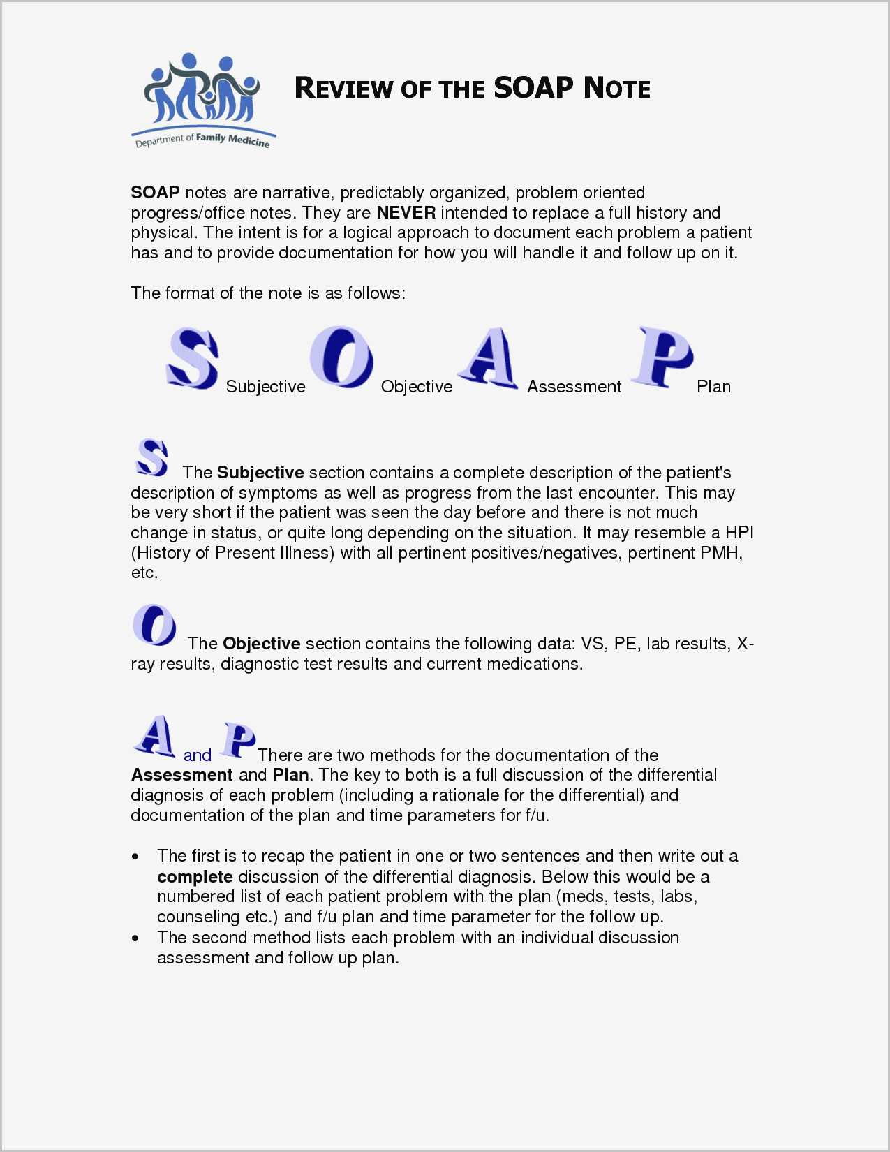 Soap Note Template Physical Therapy – Templates : Best For Counseling Progress Notes Template