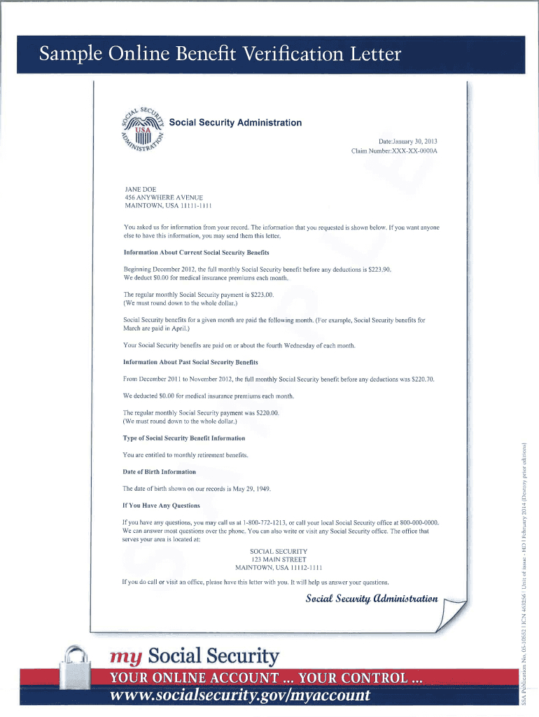 Social Security Award Letter Sample Pdf – Fill Online Within Editable Social Security Card Template