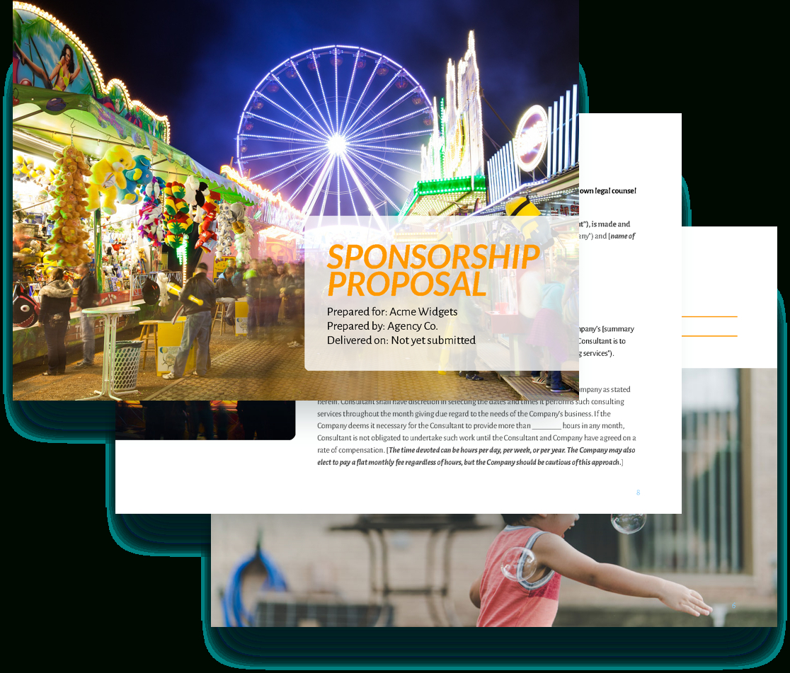 Sponsorship Proposal Template – Free Sample | Proposify Pertaining To Corporate Sponsorship Proposal Template