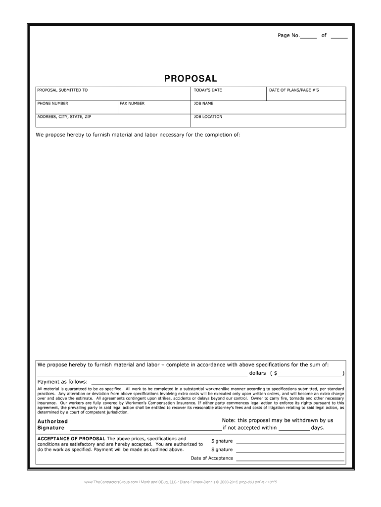 Sports Program Proposal Sample Pdf Regarding Free Contractor Proposal Template