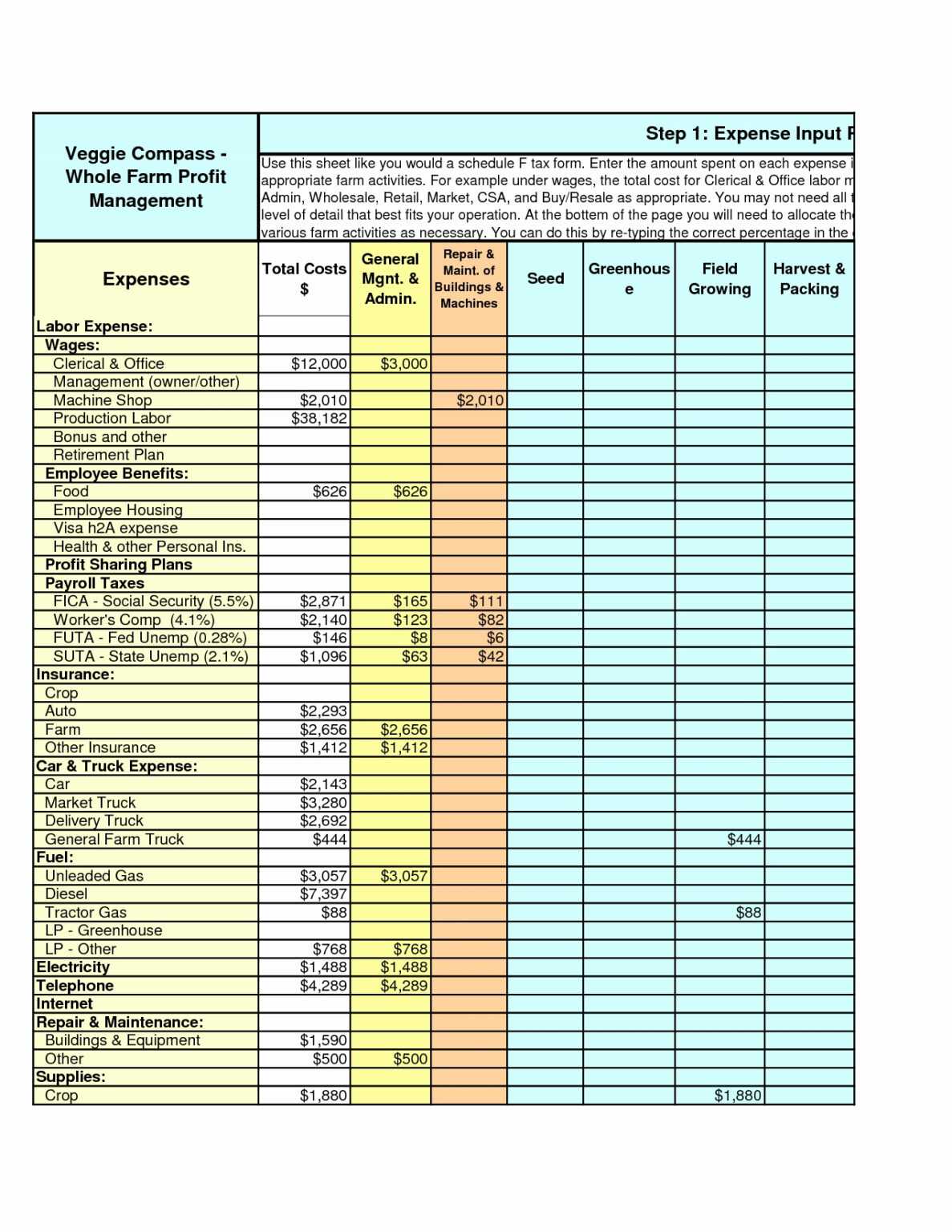 Production Estimate Template