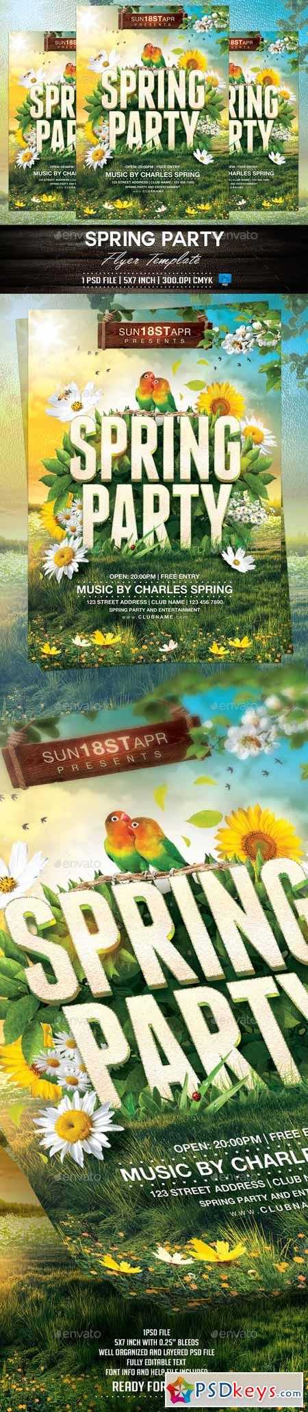 Spring Party Flyer Template 10489214 » Free Download With Regard To Free Spring Flyer Templates