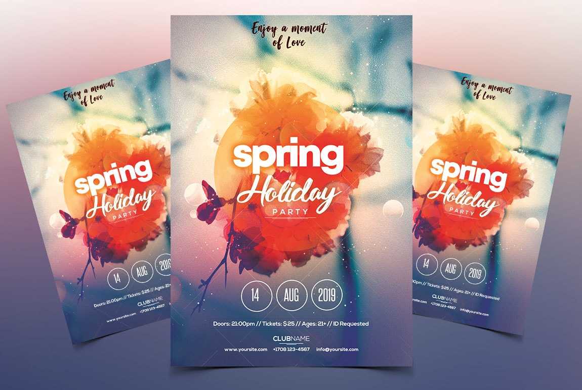 Spring Party Psd Free Flyer Template – Psdflyer.co With Regard To Free Spring Flyer Templates
