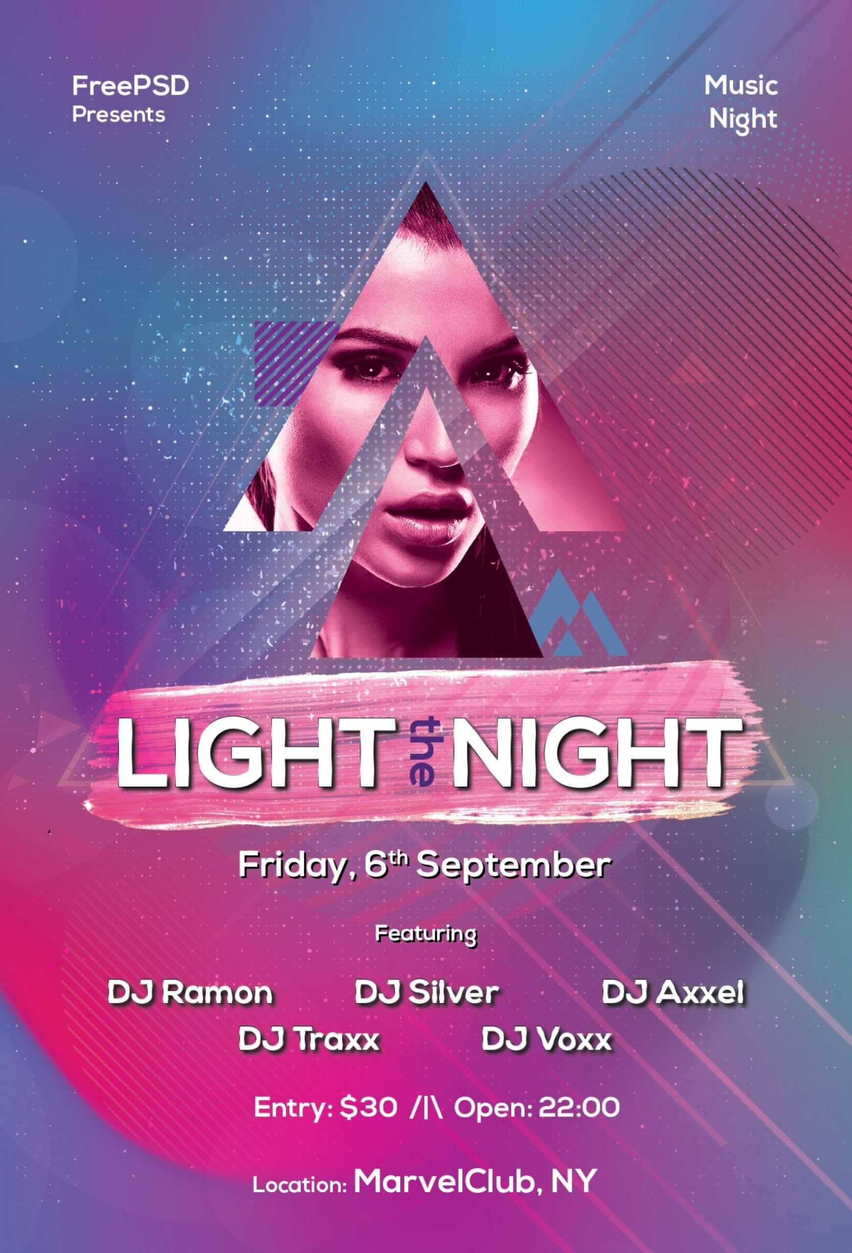 Striking Free Nightclub Flyer Templates Template Ideas Intended For Free Nightclub Flyer Templates