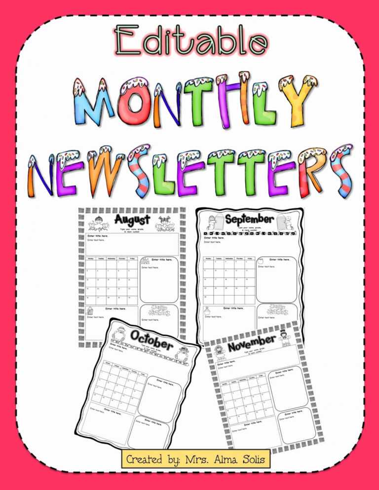 free classroom newsletter templates for microsoft word