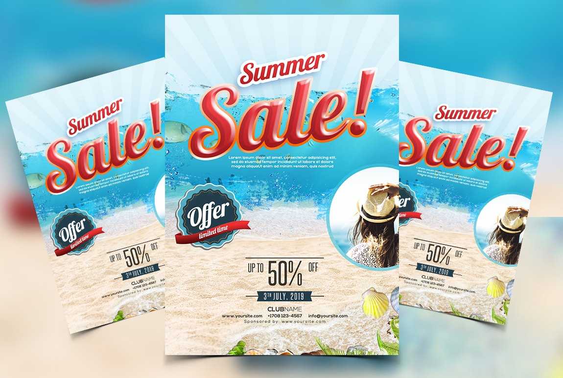 Summer Sale Free Psd Flyer Template – Psdflyer.co Intended For Free Ad Flyer Templates