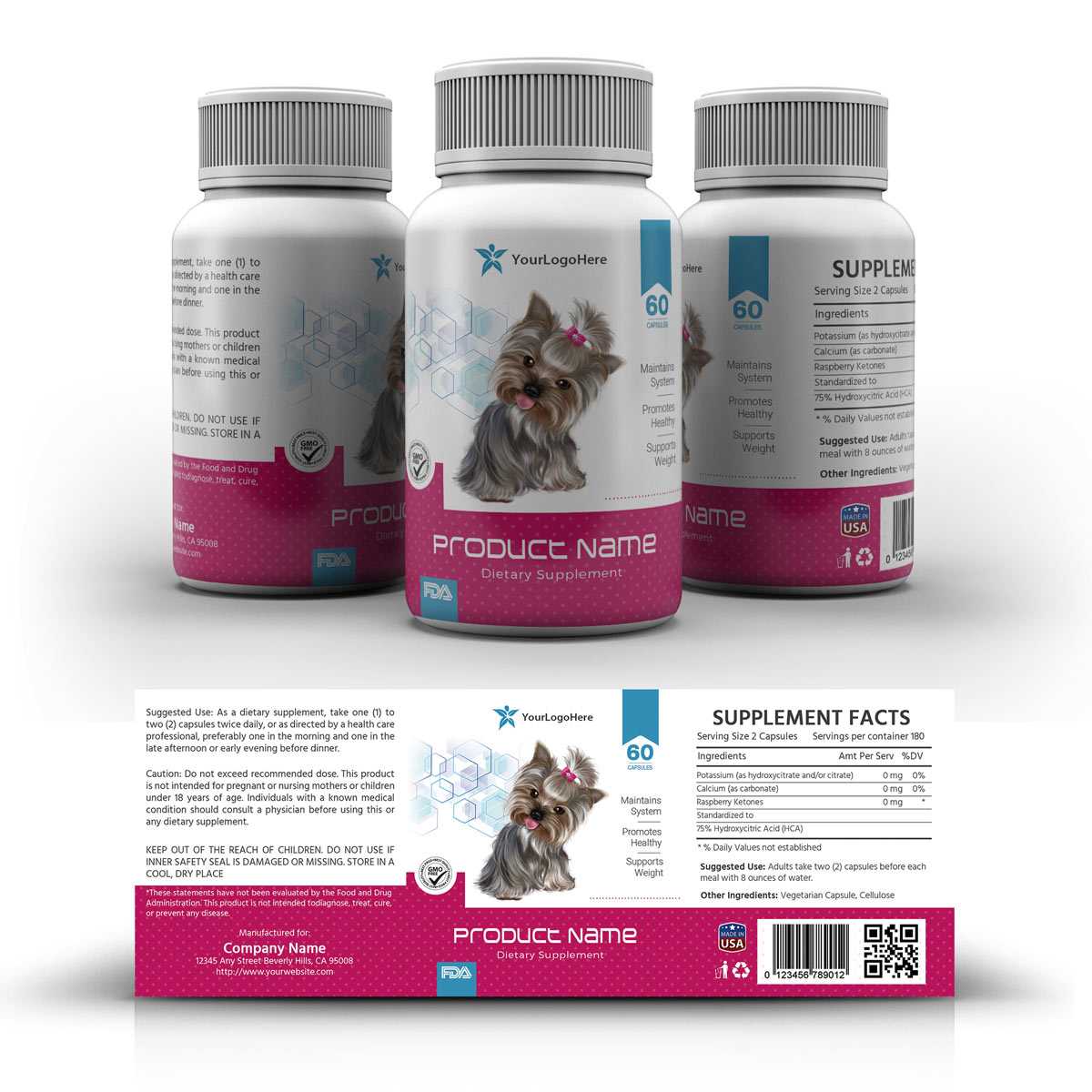 Supplement Label Template – Yupidesigns In Dog Treat Label Template