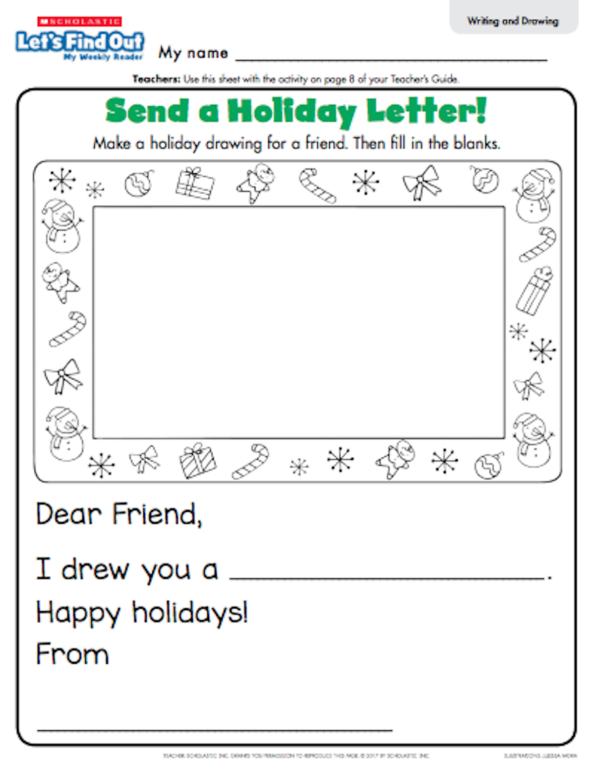 Teaching Letter Writing Skills With Santa | Scholastic Pertaining To Dear Santa Template Kindergarten Letter