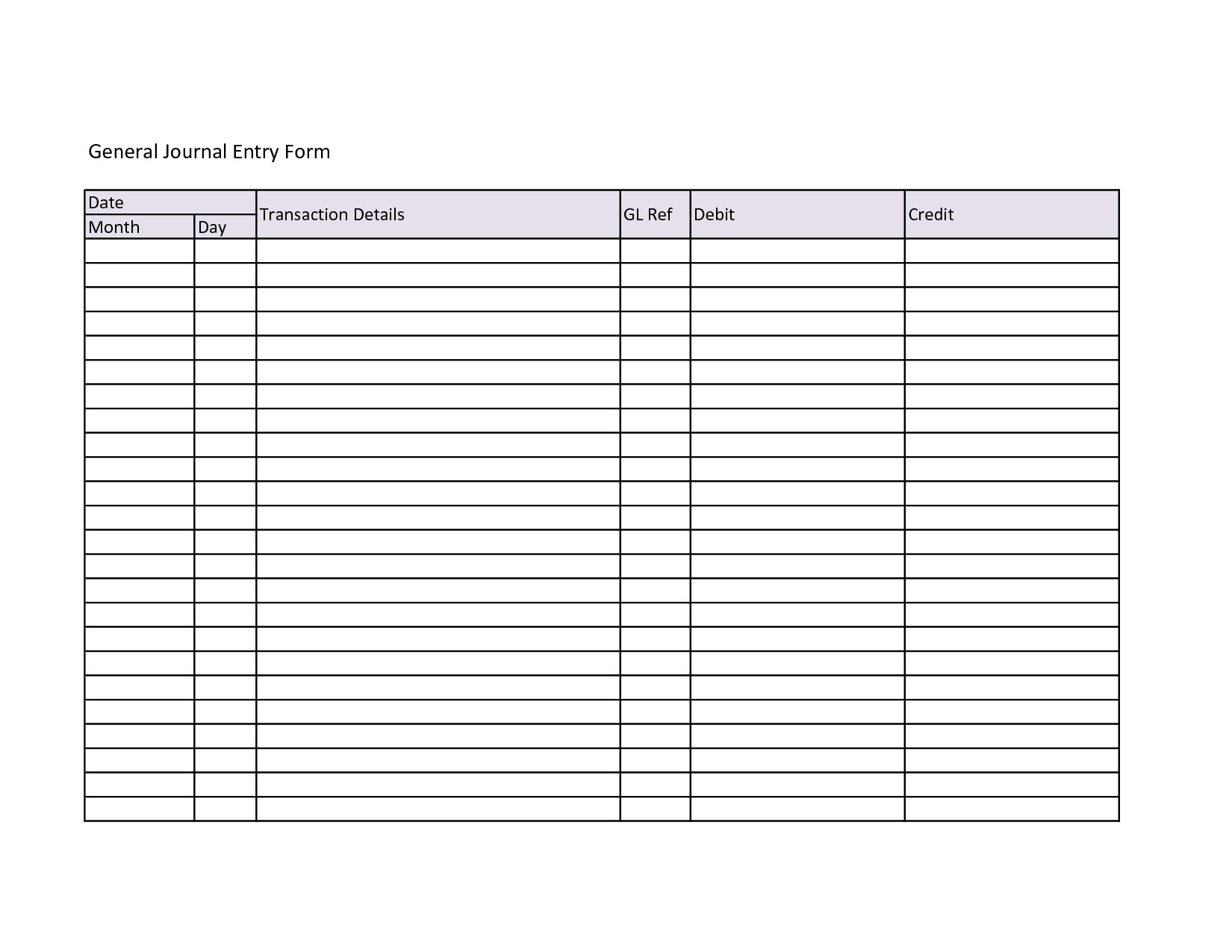 Template For Accounting General Journal | Use Resume In A Inside Double Entry Journal Template For Word