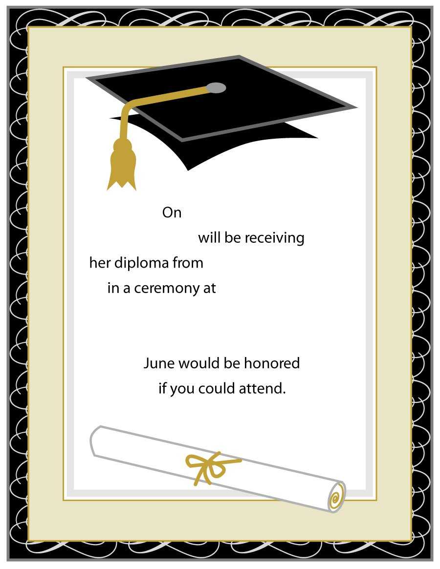 Templates For Graduation – Colona.rsd7 Inside Free Graduation Invitation Templates For Word