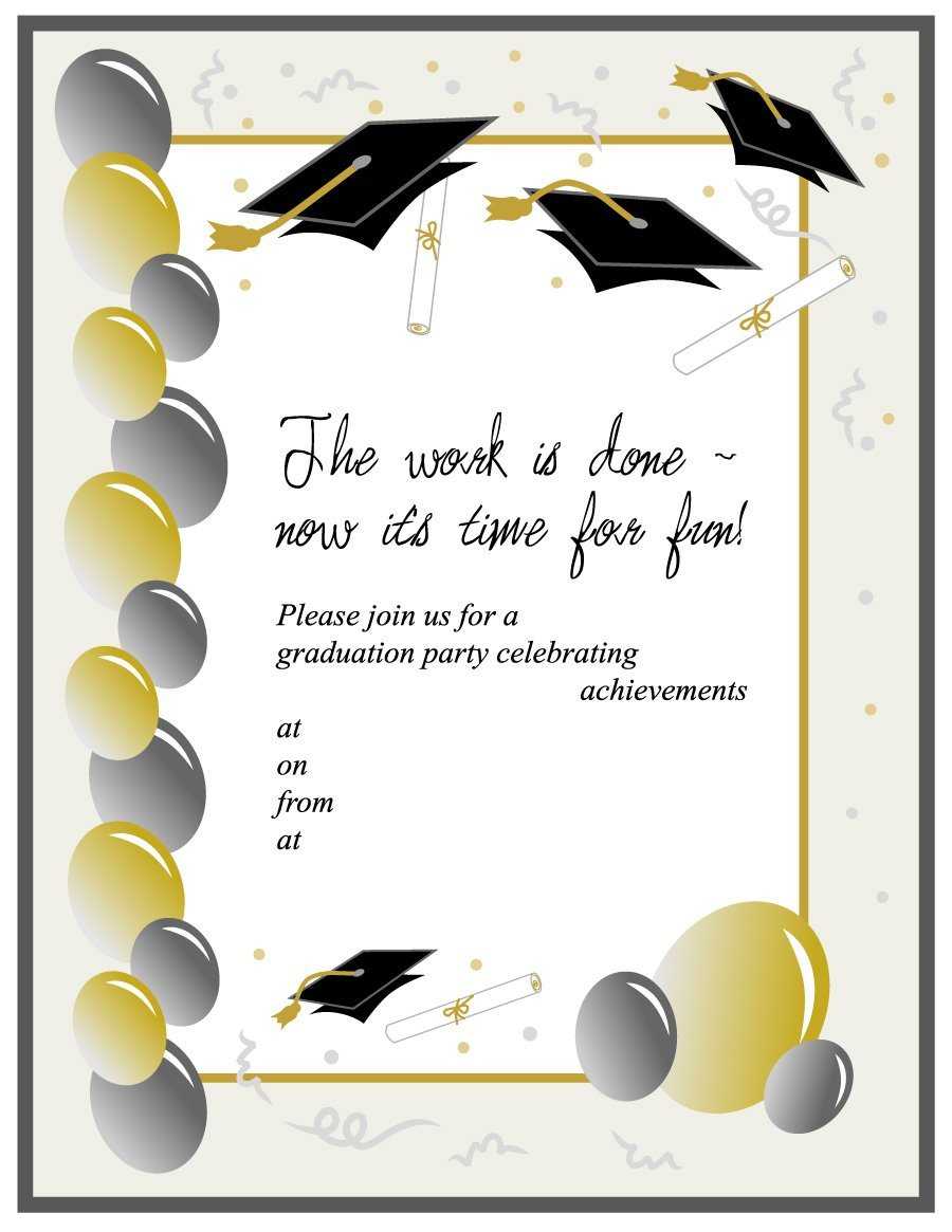 Templates For Graduation – Colona.rsd7 Throughout Free Graduation Invitation Templates For Word