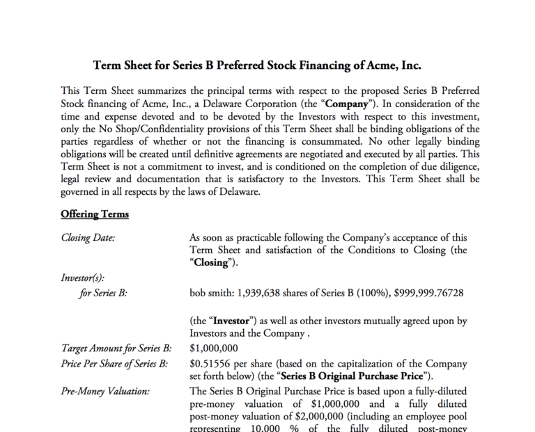 Convertible Note Template