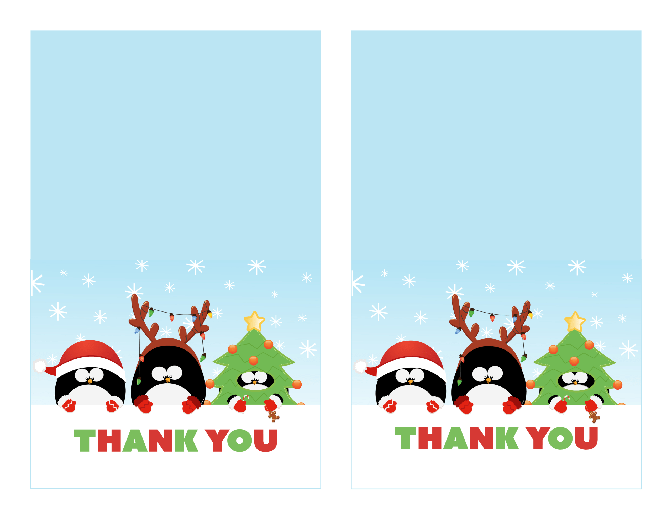 Thank You Snowman Clipart Inside Christmas Thank You Card Templates Free