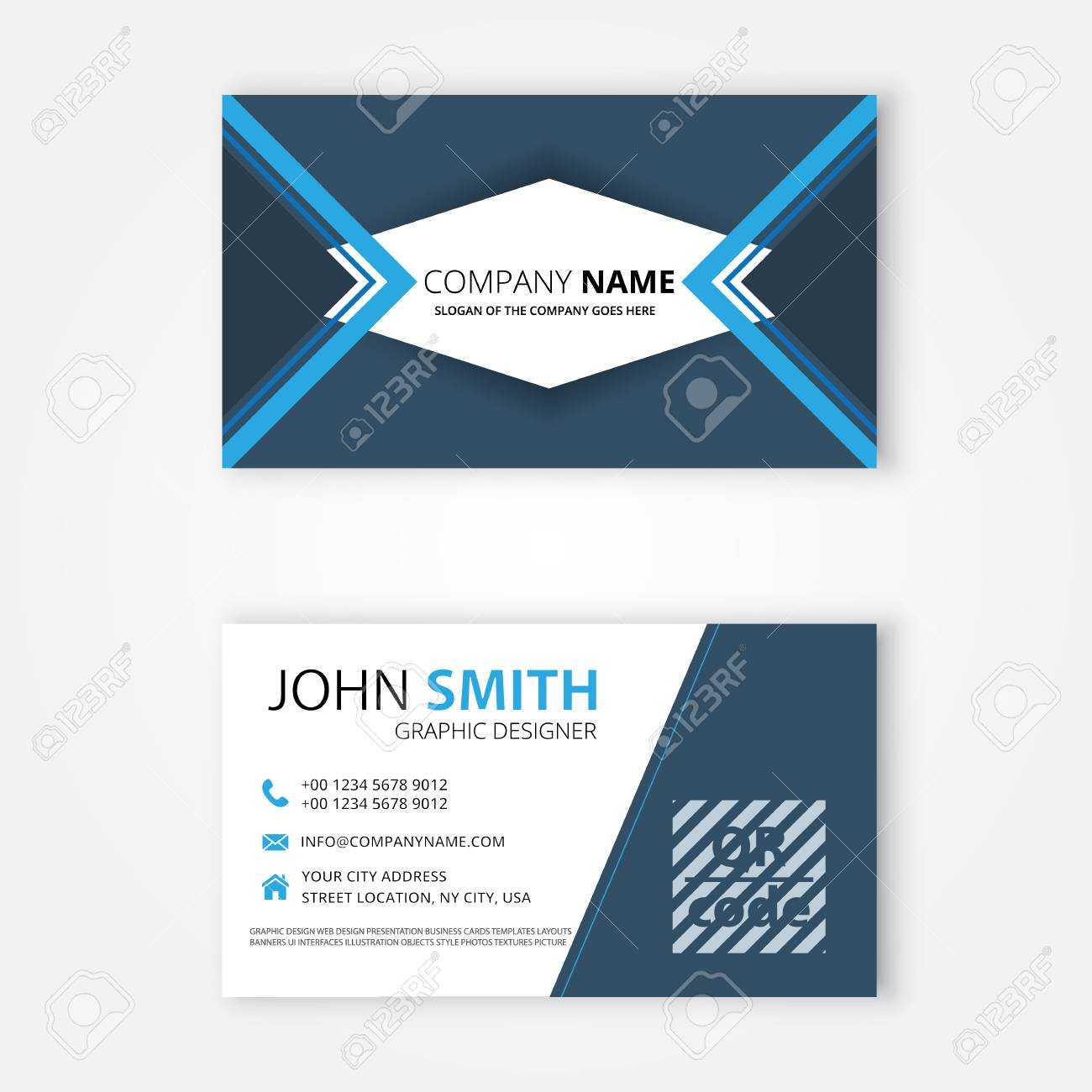 The Blue Business Card Template. Card For Providing Personal.. Regarding Company Business Cards Templates