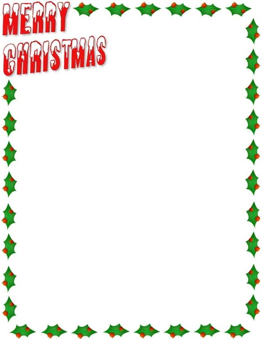 The Printable Santa Claus Letter Template Is A Simple And Intended For Christmas Letter Templates Microsoft Word