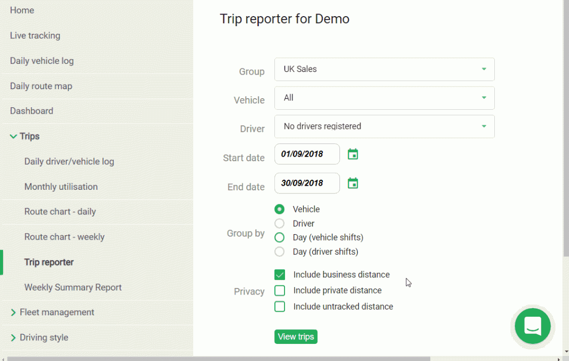 Timesheet Reports And Daily Trip Reporting | Quartix (Uk) With Regard To Fleet Report Template