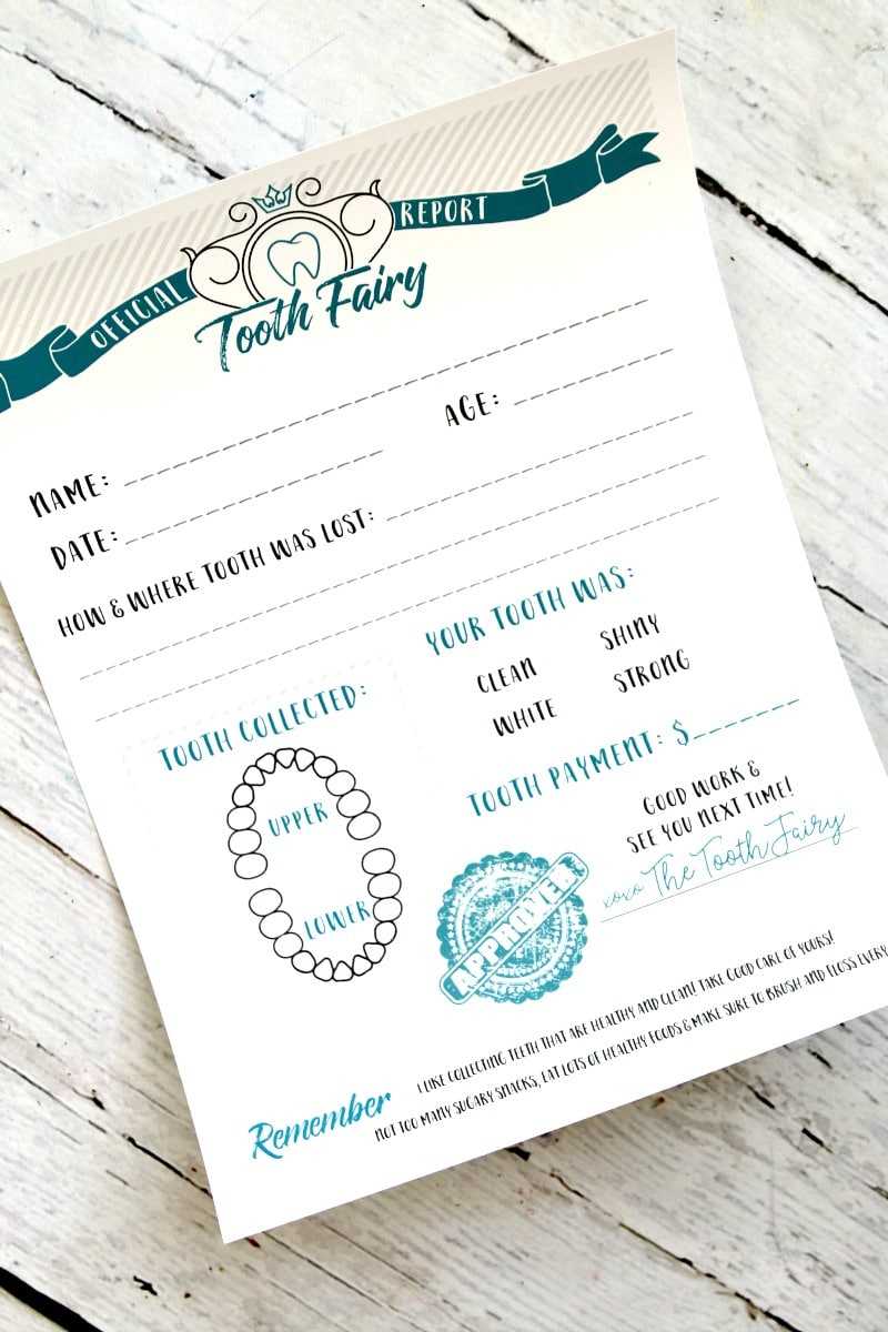 Tooth Fairy Free Printable Certificate Within Free Tooth Fairy Certificate Template