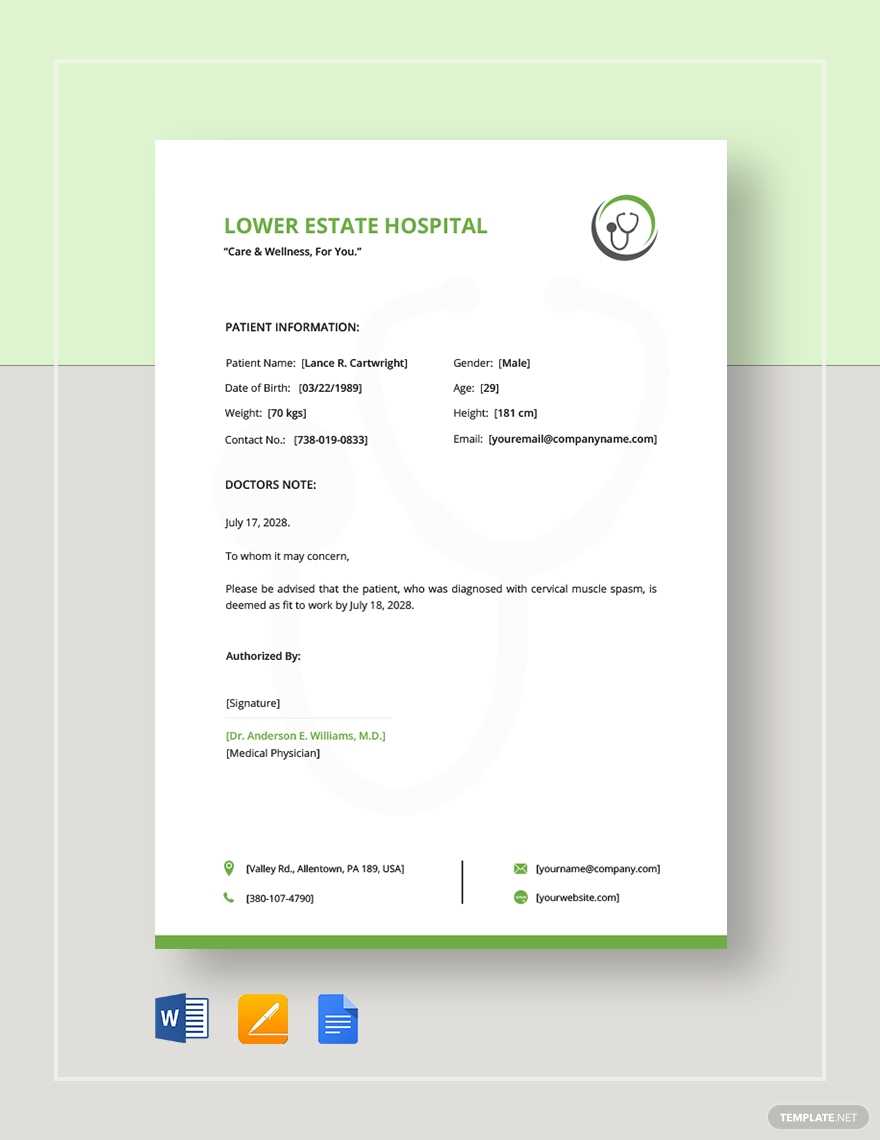 Top 20+ Doctors Note Template: Free And Premium – Master Bundles Inside Dr Notes Templates Free