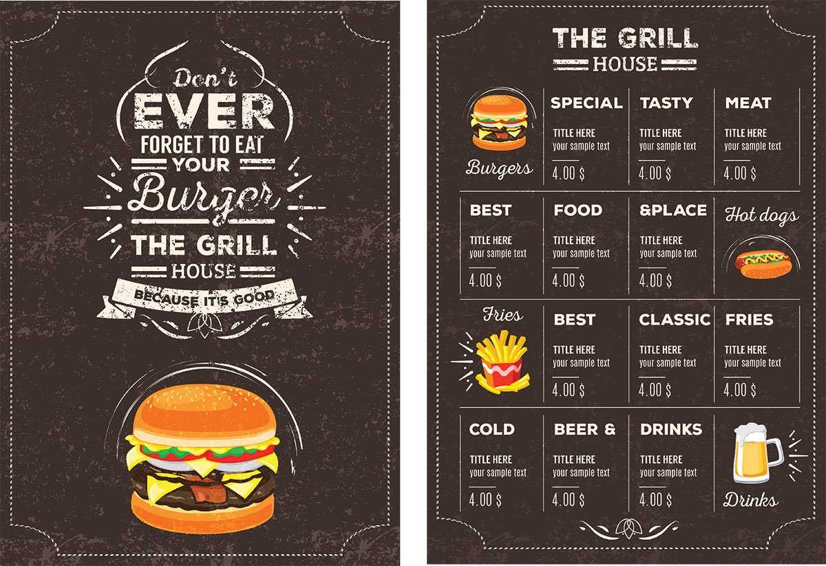 Top 39 Free Restaurant Menu Psd Templates & Mockups 2019 Throughout Frequent Diner Card Template