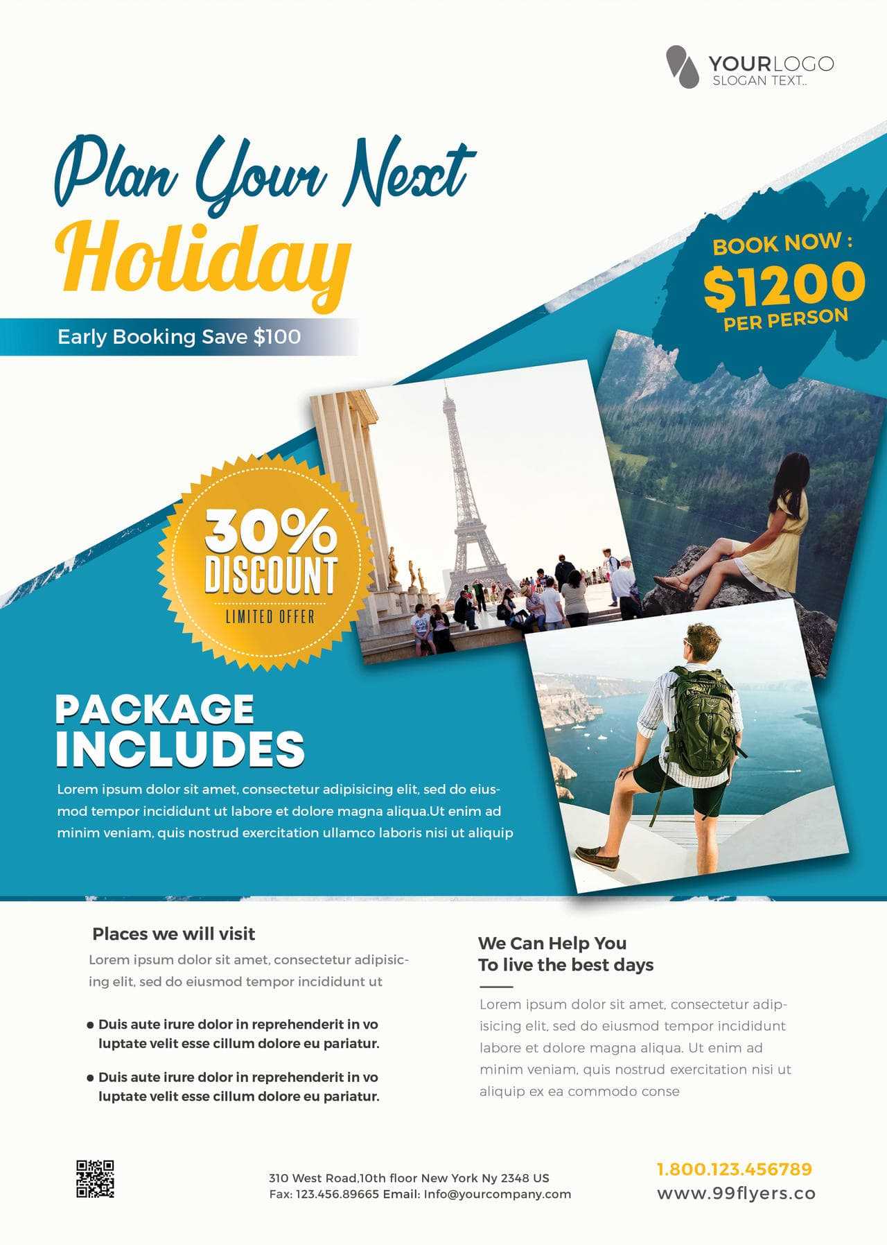Travel Holiday Free Psd Flyer Template – Free Psd Flyer In Free Holiday Flyer Templates