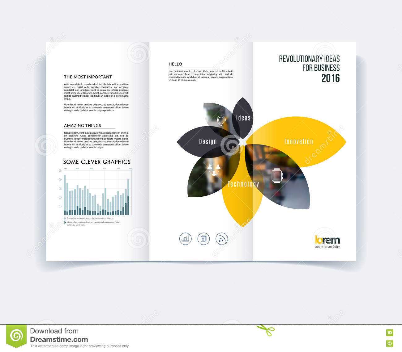Tri Fold Brochure Template Layout, Cover Design, Flyer In A4 For Engineering Brochure Templates